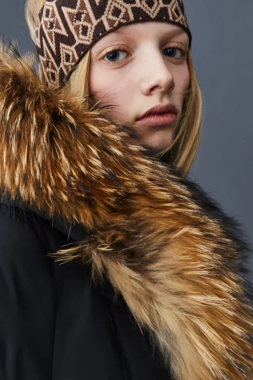 KAY down coat with natural fur Signature Mackage Collar