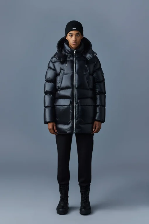 KENDRICK lustrous light down parka with hood