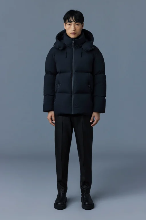 KENT Stretch matt down jacket with hood