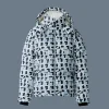 KENT-NV Tile graphic pattern down jacket with hood