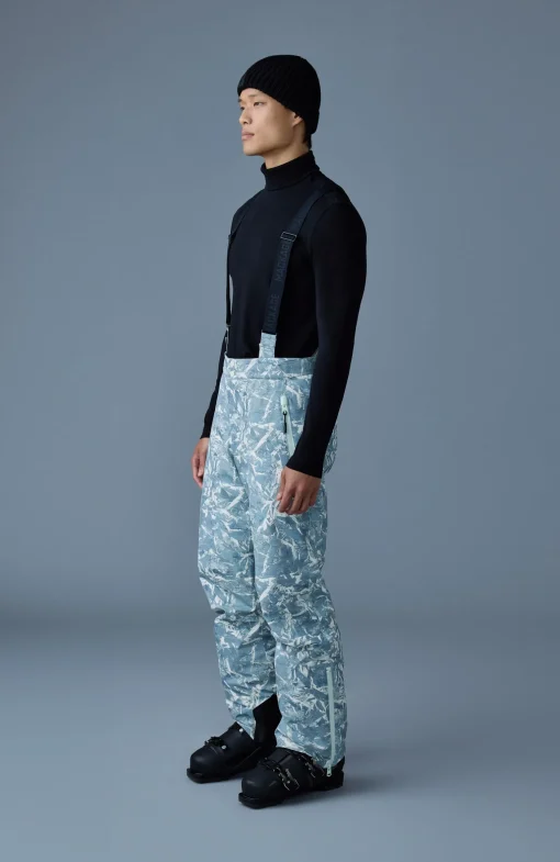 KENYON-FP Frost pattern ski pants with removable suspender
