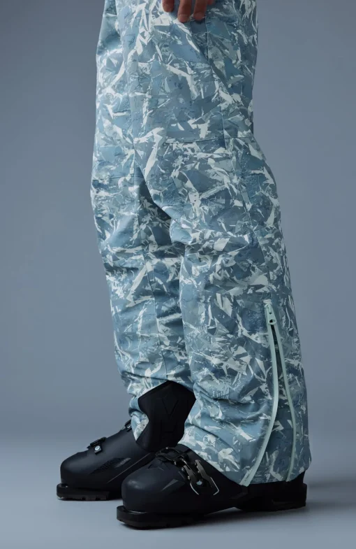 KENYON-FP Frost pattern ski pants with removable suspender