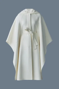 KIRSTYN Double-face wool cape coat