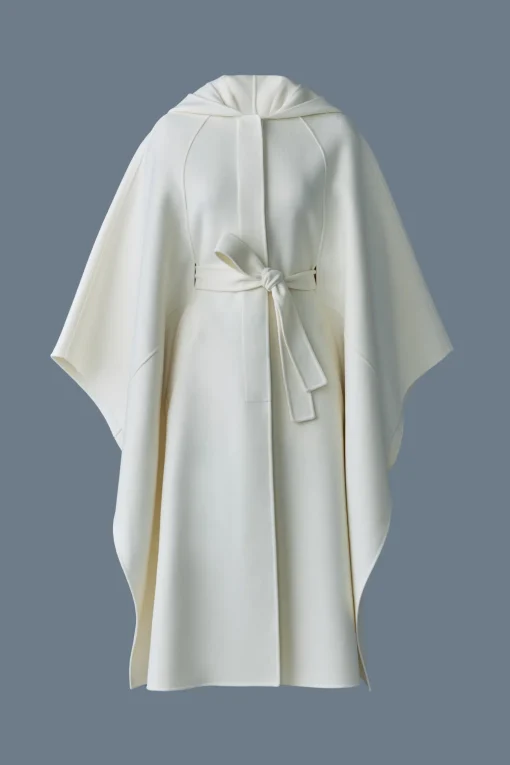 KIRSTYN Double-face wool cape coat