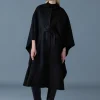 KIRSTYN Double-face wool cape coat