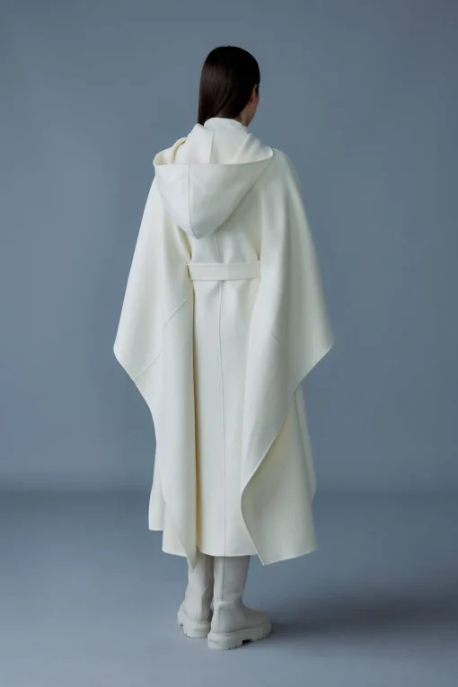 KIRSTYN Double-face wool cape coat