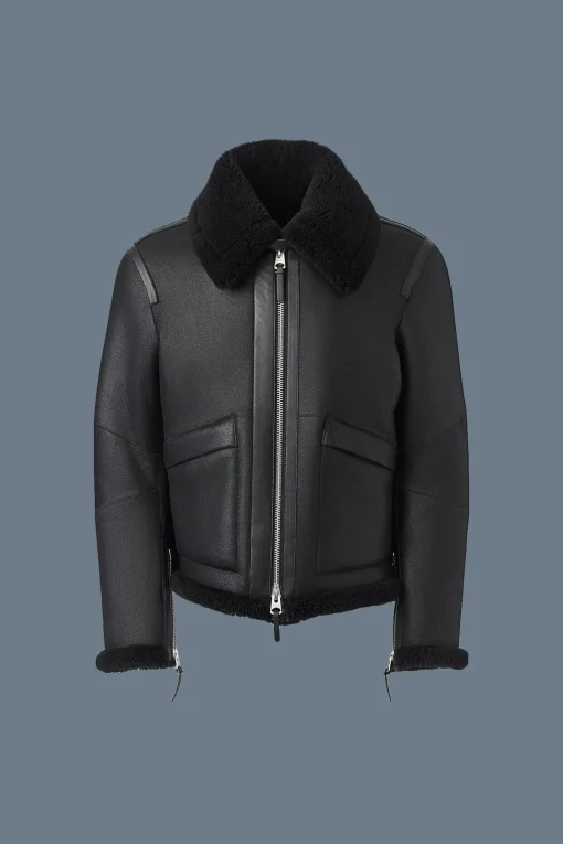 KRISTIAN Sheepskin jacket with spread collar