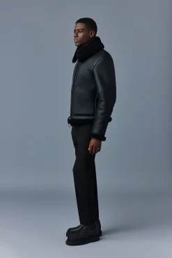 KRISTIAN Sheepskin jacket with spread collar