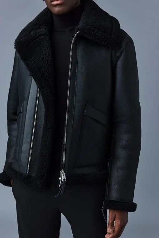 KRISTIAN Sheepskin jacket with spread collar