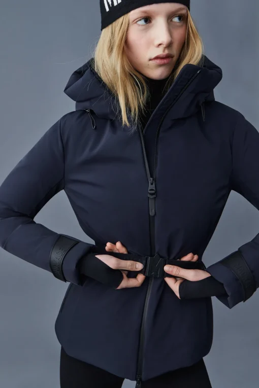KRYSTAL Agile-360 belted down ski jacket with hood