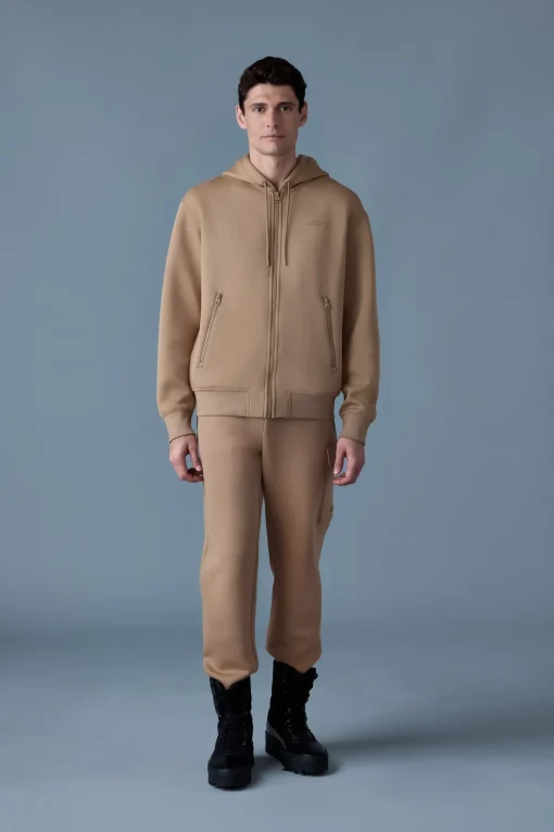 KRYSTOS Double-face Jersey zip-up hoodie