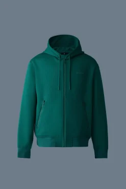 KRYSTOS Double-face Jersey zip-up hoodie