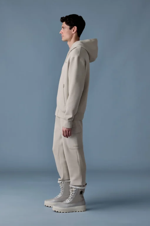 KRYSTOS Double-face Jersey zip-up hoodie