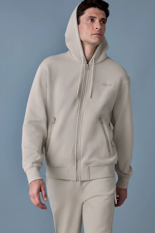 KRYSTOS Double-face Jersey zip-up hoodie