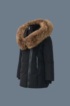 LEELEE Down coat with removable natural fur Signature Mackage Collar for toddlers (2-6 years)
