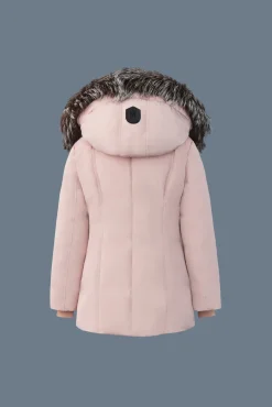 LEELEE Down coat with removable silver fox Signature Mackage Collar for toddlers (2-6 years)