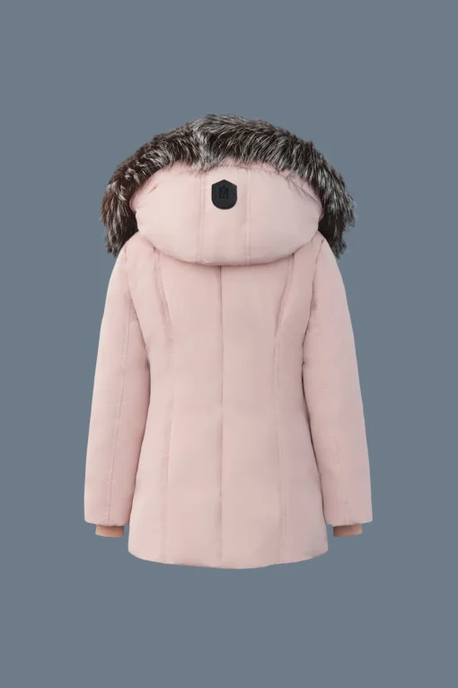 LEELEE Down coat with removable silver fox Signature Mackage Collar for toddlers (2-6 years)
