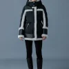 LILIBETH Mixed-media shearling down parka
