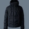 LUKE Softwash Geometrical channel quilt down jacket