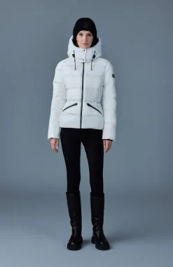 MADALYN lustrous light down jacket with hood for ladies