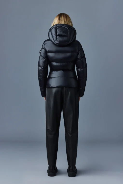 MADALYN lustrous light down jacket with hood for ladies