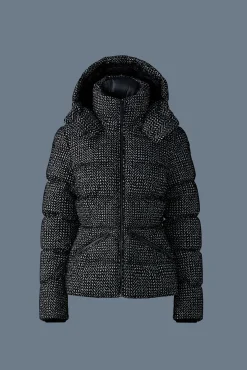 MADALYN-FLP Flocked medium down jacket