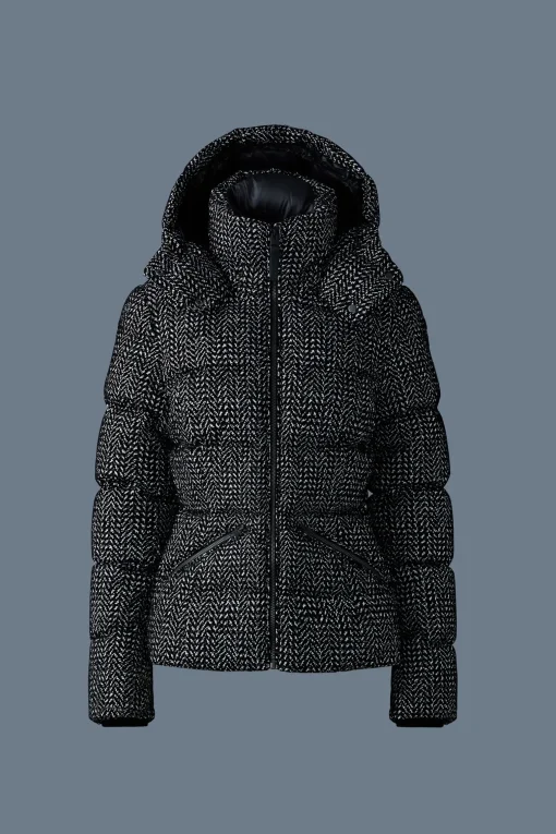 MADALYN-FLP Flocked medium down jacket