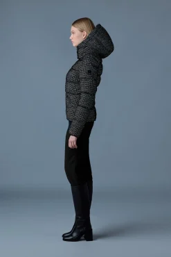 MADALYN-FLP Flocked medium down jacket