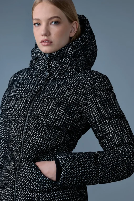 MADALYN-FLP Flocked medium down jacket