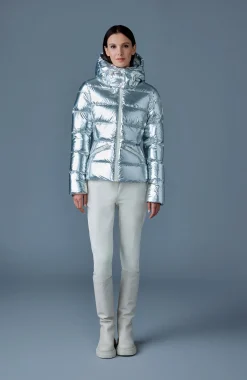 MADALYN-M Metallic laminate down jacket