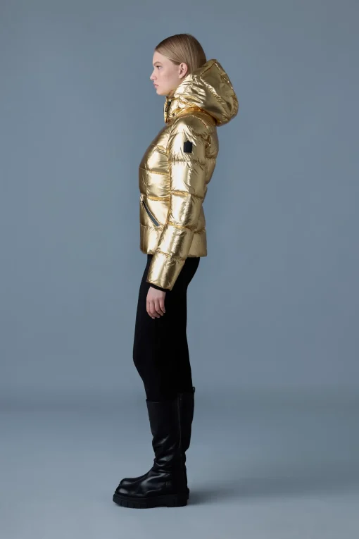 MADALYN-M Metallic laminate down jacket