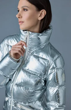 MADALYN-M Metallic laminate down jacket