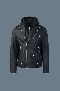 MAGNUS-CN 2-in-1 Leather biker jacket