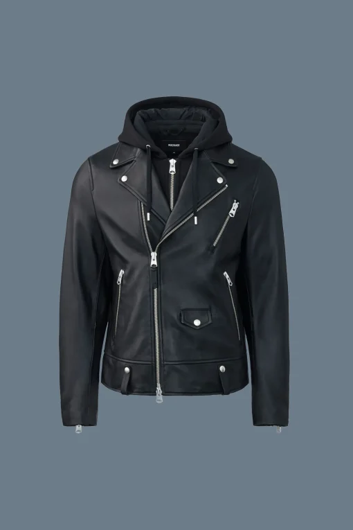 MAGNUS-CN 2-in-1 Leather biker jacket