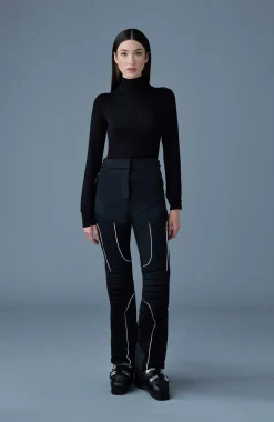 MAIKA Techno Fleece ski pants with articulated knees and smocked detail