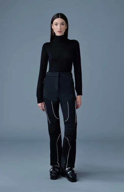 MAIKA Techno Fleece ski pants with articulated knees and smocked detail