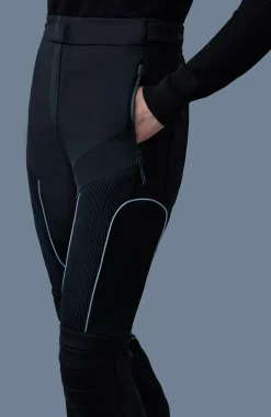 MAIKA Techno Fleece ski pants with articulated knees and smocked detail