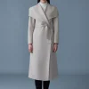 MAI-LST Double-Face Wool Stripe Wrap Coat