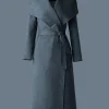 MAI-LST Double-Face Wool Stripe Wrap Coat