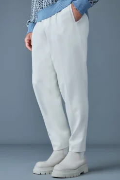 MARTIN Pleated wool pants with elasticized waist