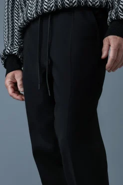 MARTIN Pleated wool pants with elasticized waist