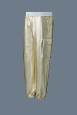 MARVIN-M Metallic double face jersey sweatpants