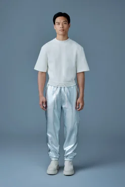 MARVIN-M Metallic double face jersey sweatpants