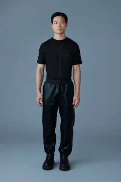 MARVIN-M Metallic double face jersey sweatpants