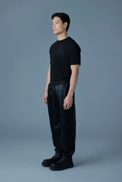 MARVIN-M Metallic double face jersey sweatpants