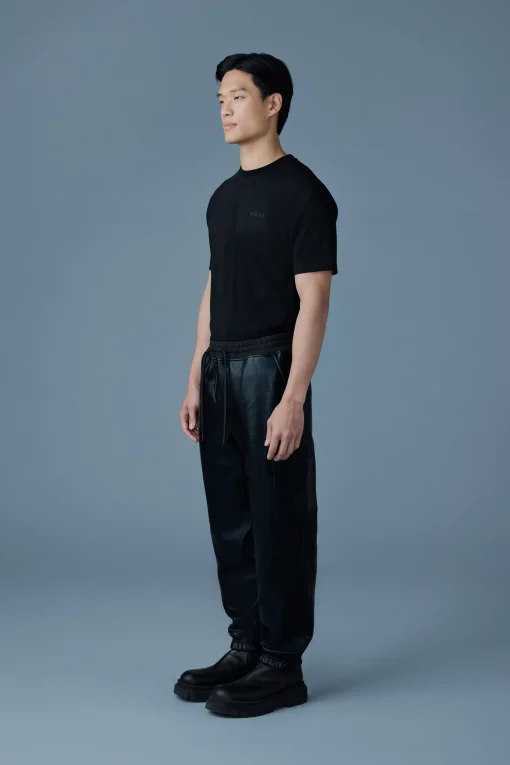 MARVIN-M Metallic double face jersey sweatpants