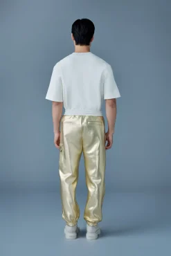 MARVIN-M Metallic double face jersey sweatpants