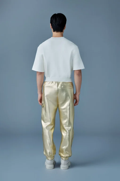 MARVIN-M Metallic double face jersey sweatpants