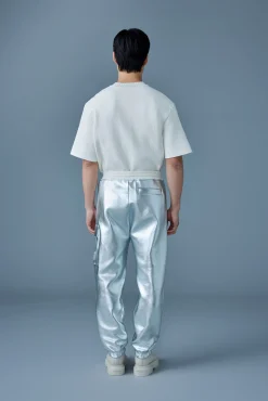 MARVIN-M Metallic double face jersey sweatpants