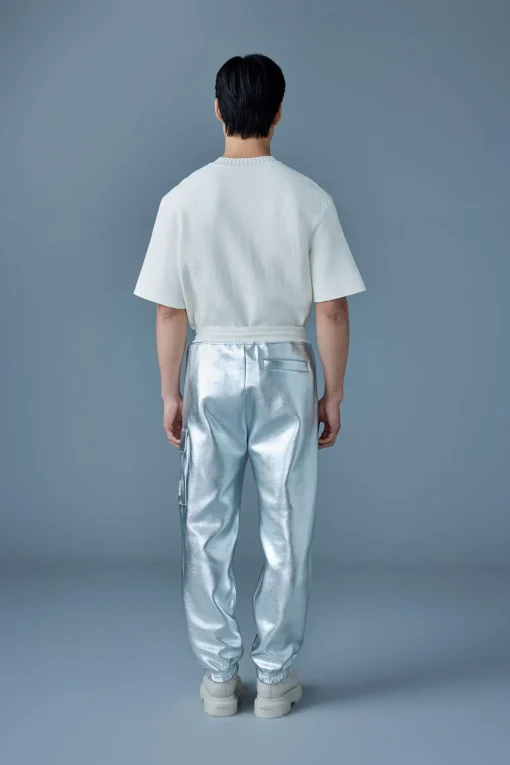 MARVIN-M Metallic double face jersey sweatpants